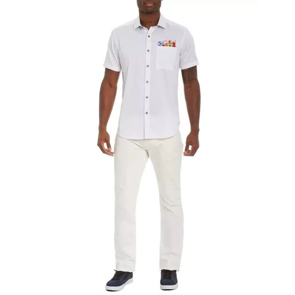 Robert Graham Splashdown Sport Shirt Men's 3XL White Multi Tiki Drinks Button-Up - Picture 1 of 16